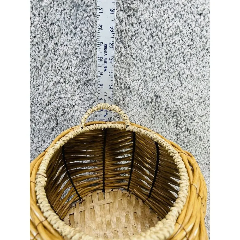 Pumpkin Rattan Basket Rustic American Country Decorative Home Decor New